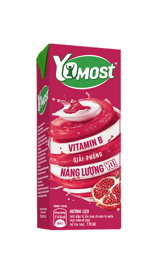 Sữa chua lên men tự nhiên Yomost Lựu  48x170ml