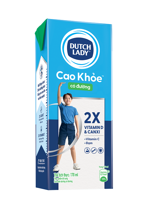 Sữa Tiệt trùng Dutch Lady cao khỏe 170ml Có đường