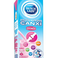 Sữa Dutch Lady CANXI Dâu 180ml