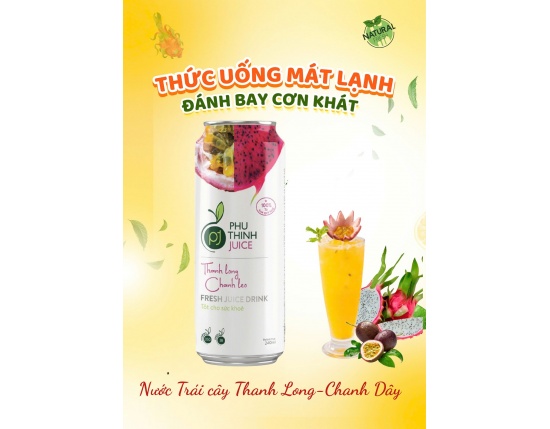 Nước trái cây thanh long - chanh dây