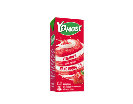 Sữa chua lên men tự nhiên Yomost Dâu 48x170ml