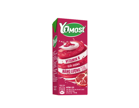 Sữa chua lên men tự nhiên Yomost Lựu  48x170ml