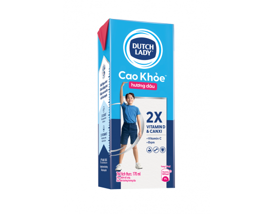 Sữa Tiệt trùng Dutch Lady  cao khỏe 170ml Dâu