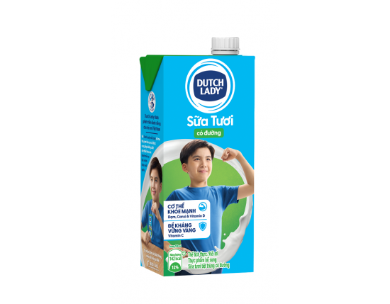 Sữa tươi tiệt trùng Dutch Lady có đường 12x965ml