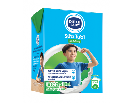 Sữa tươi tiệt trùng Dutch Lady Có đường 48x110ml